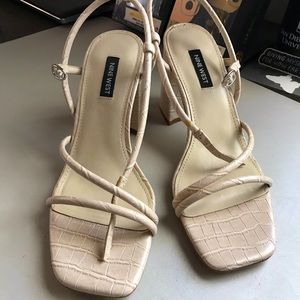 Nine West Croc block heels